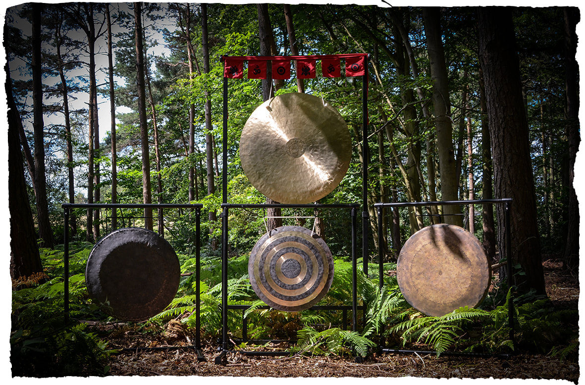 Gong in the woods