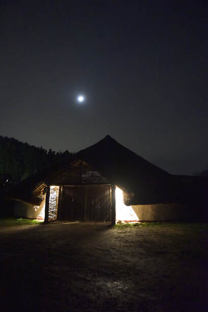 Roundhouse in the moonlight